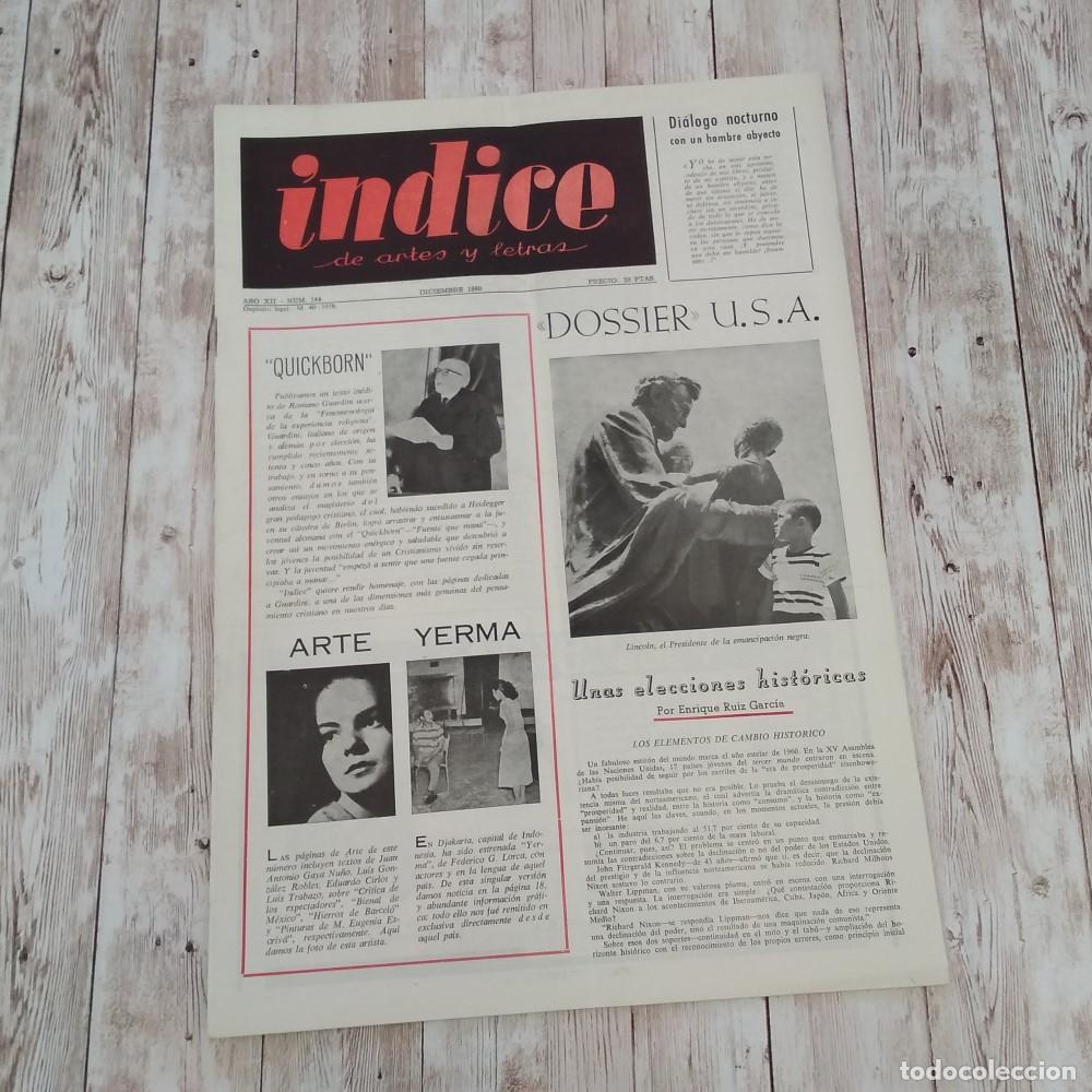 Libros: A&ntilde;o XII, num 144. &Iacute;ndice de Artes y Letras. Diciembre 1960 - vvaa