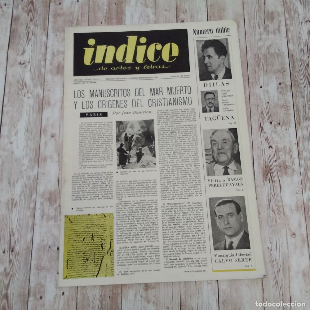 Libros: A&ntilde;o XII, num 116-117. &Iacute;ndice de Artes y Letras. Agosto-septiembre de 1958 - vvaa