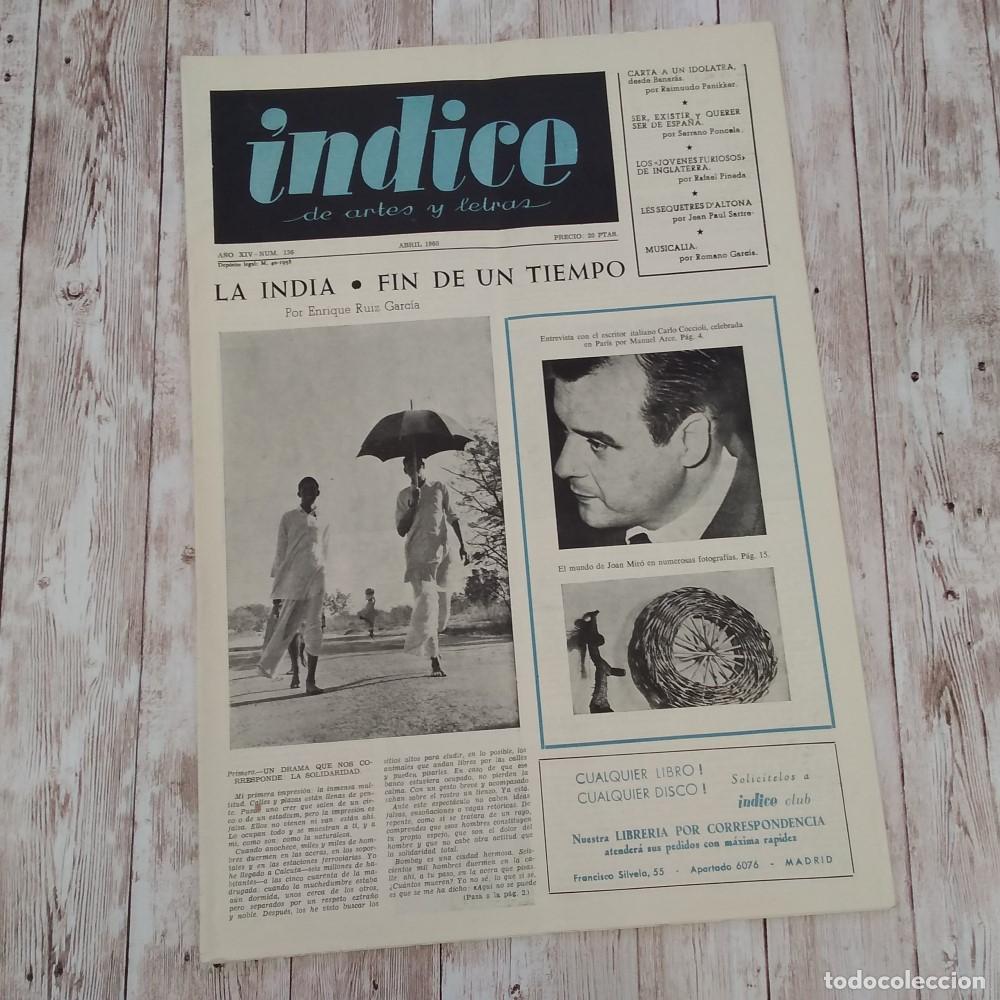 Libros: A&ntilde;o XIV, num 136. &Iacute;ndice de Artes y Letras. Abril 1960 - vvaa