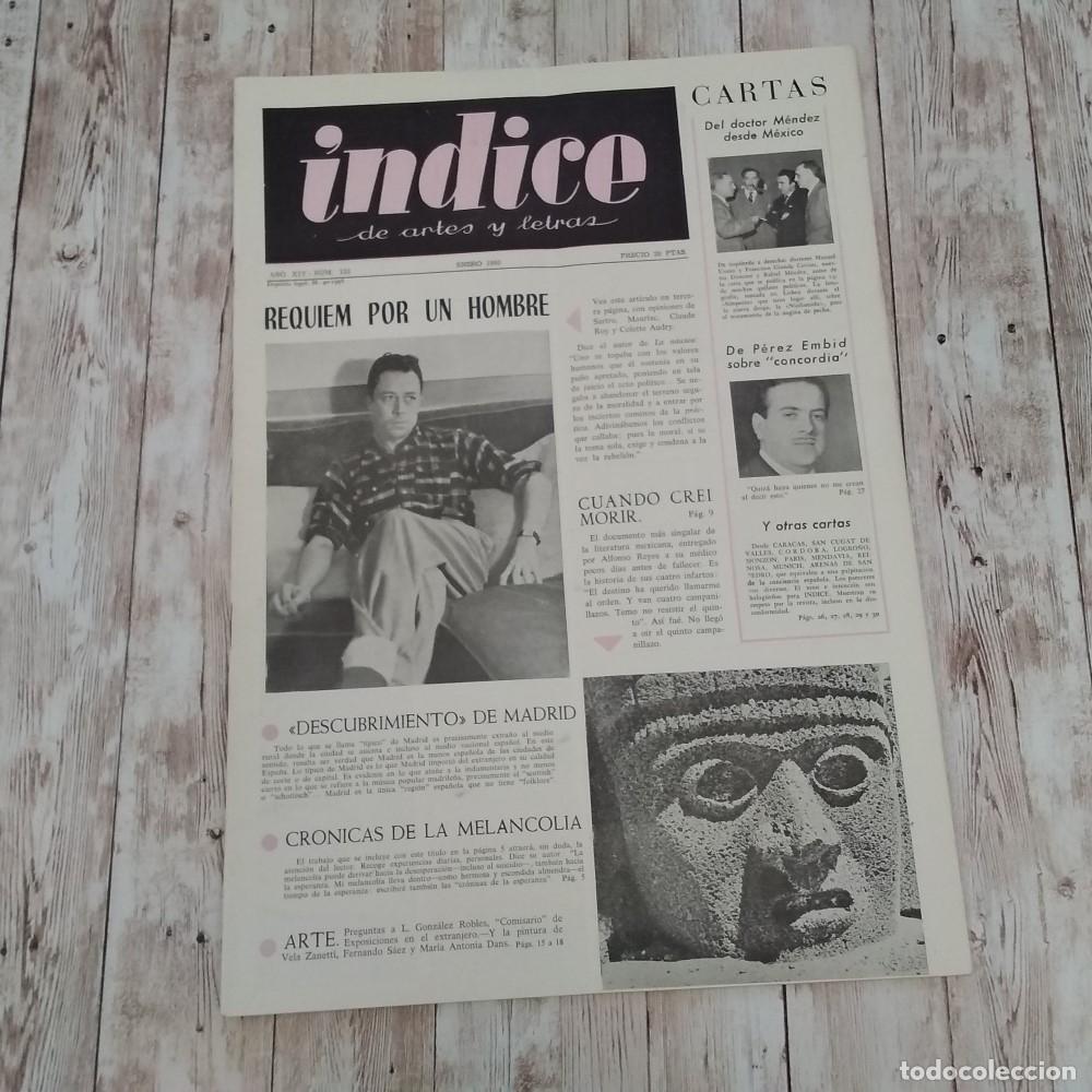 Libros: A&ntilde;o XIV, num 133. &Iacute;ndice de Artes y Letras. enero 1960 - vvaa