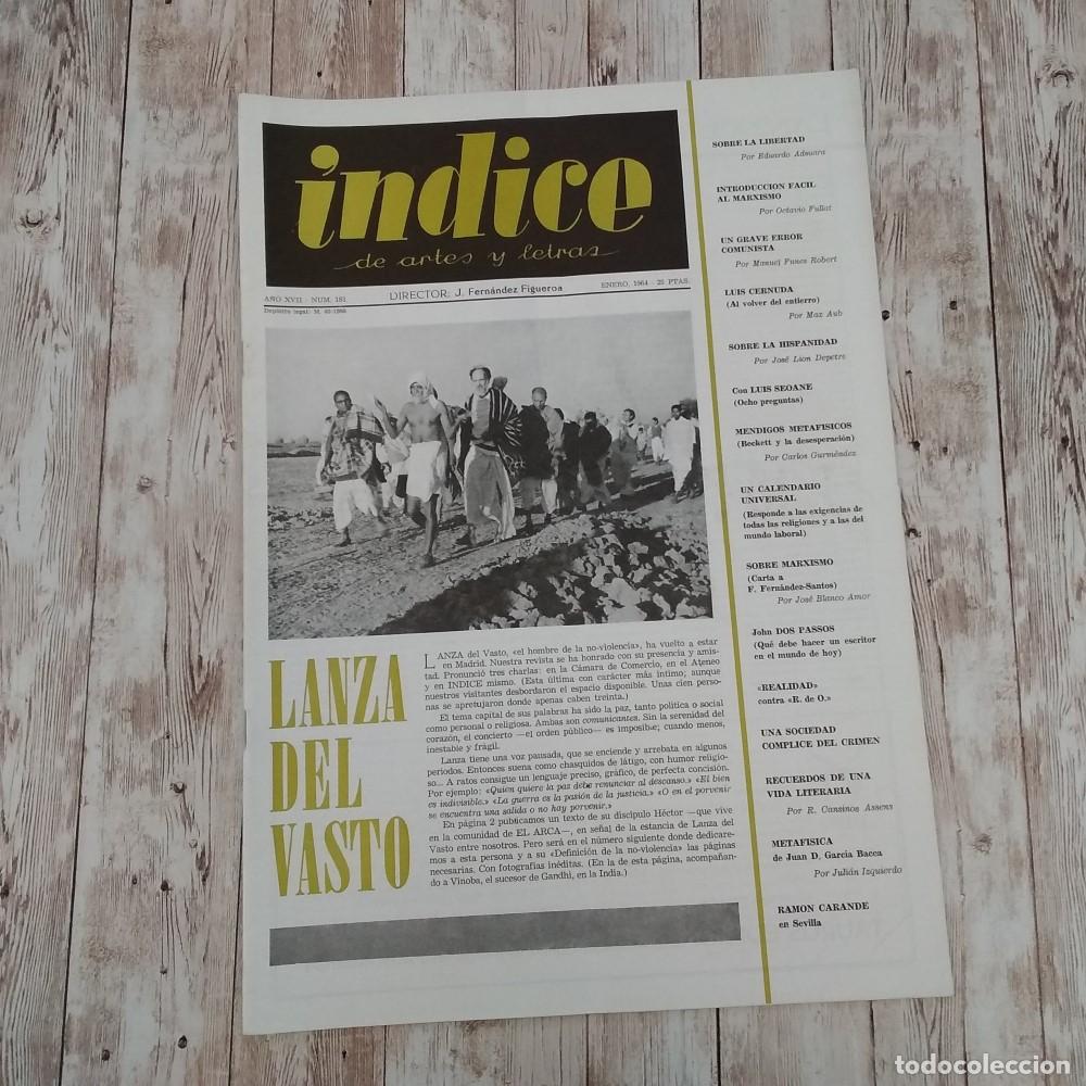 Libros: A&ntilde;o XVII, num 181. &Iacute;ndice de Artes y Letras. Enero 1964 - vvaa