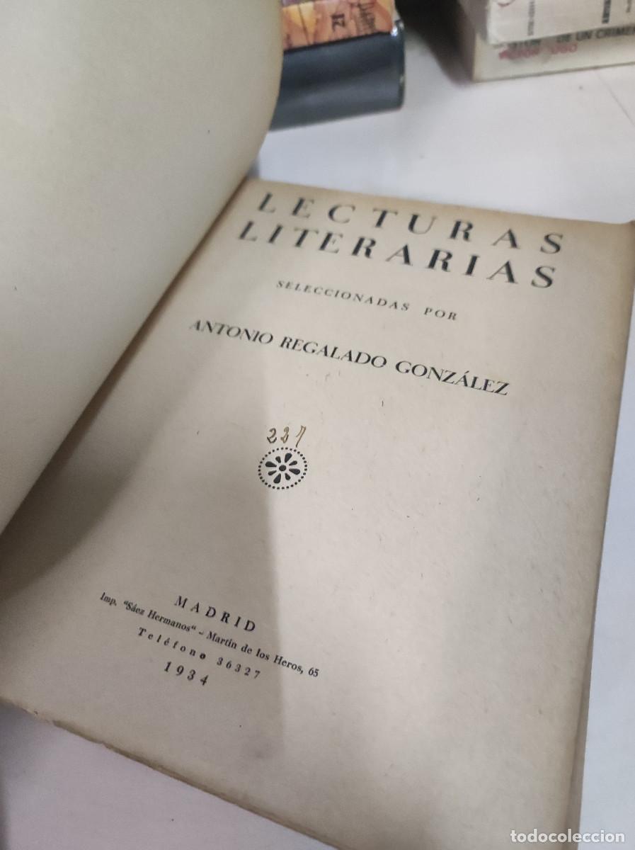 Libros: LECTURAS LITERARIAS REGALADO GONZALEZ, ANTONIO - Foto 2