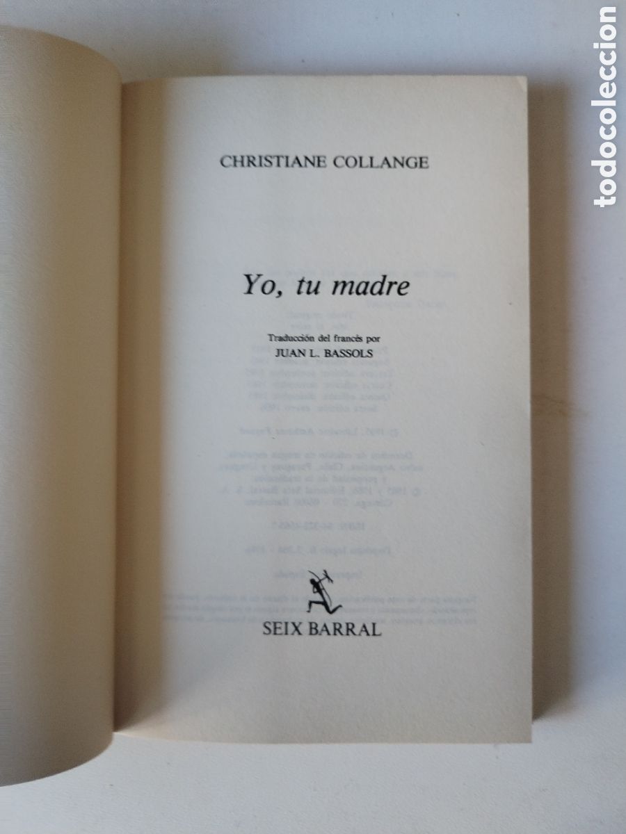 Libros: YO, TU MADRE/AUTOAYUDA CHRISTIANE COLLANGE - Foto 2