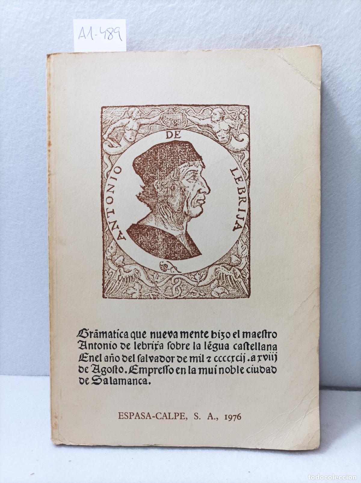 Libros: LEBRIJA, Antonio de: - Gram&aacute;tica de la lengua castellana. - Foto 1