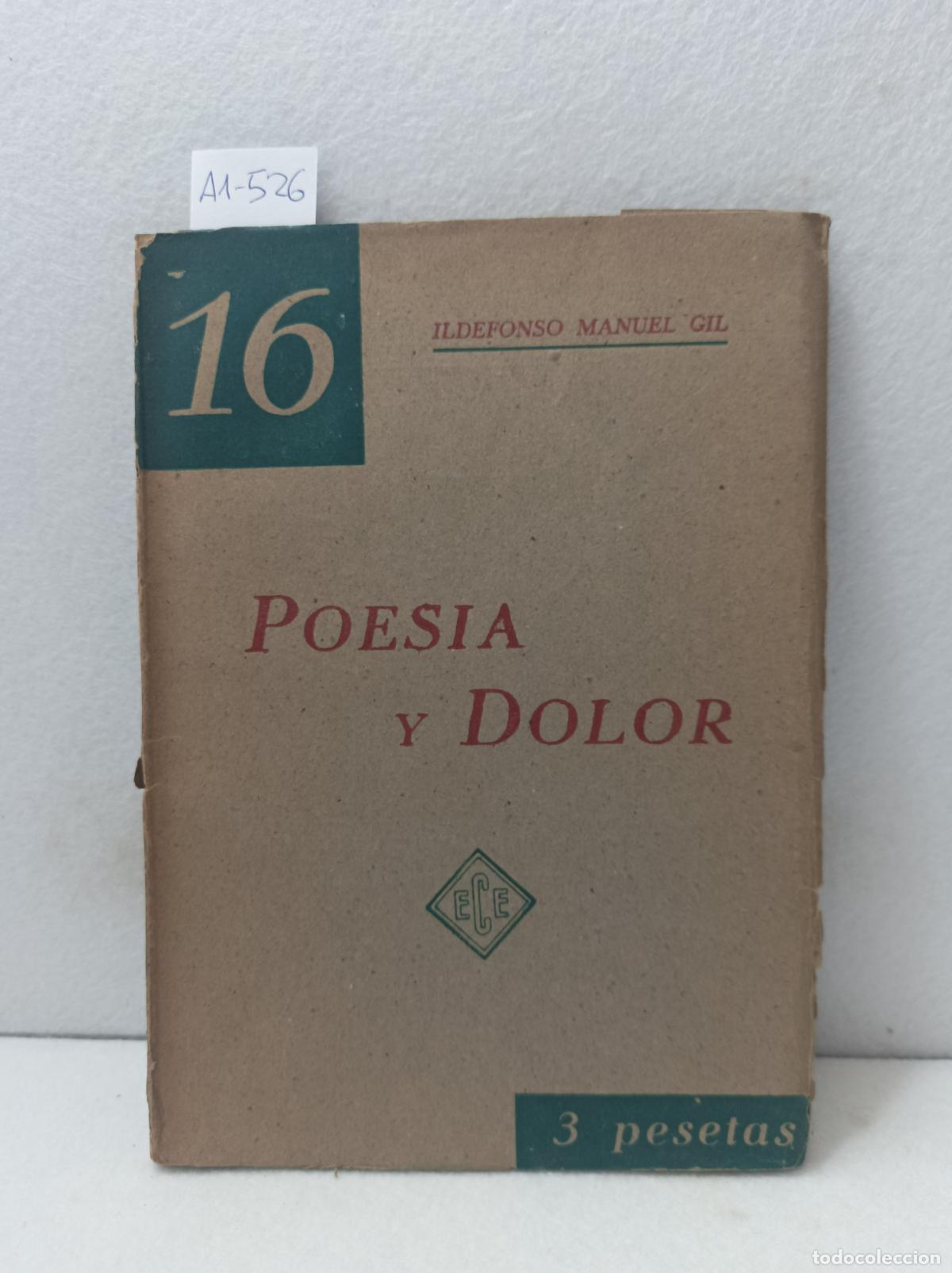 Libros: MANUEL GIL, Ildefonso: - Poes&iacute;a y dolor. - Foto 1