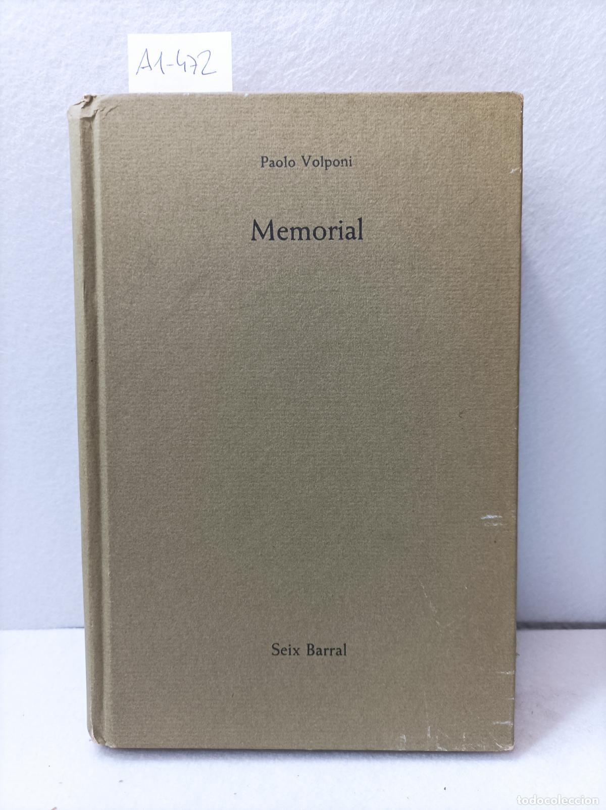 Libros: VOLPONI, Paolo: - Memorial. - Foto 1