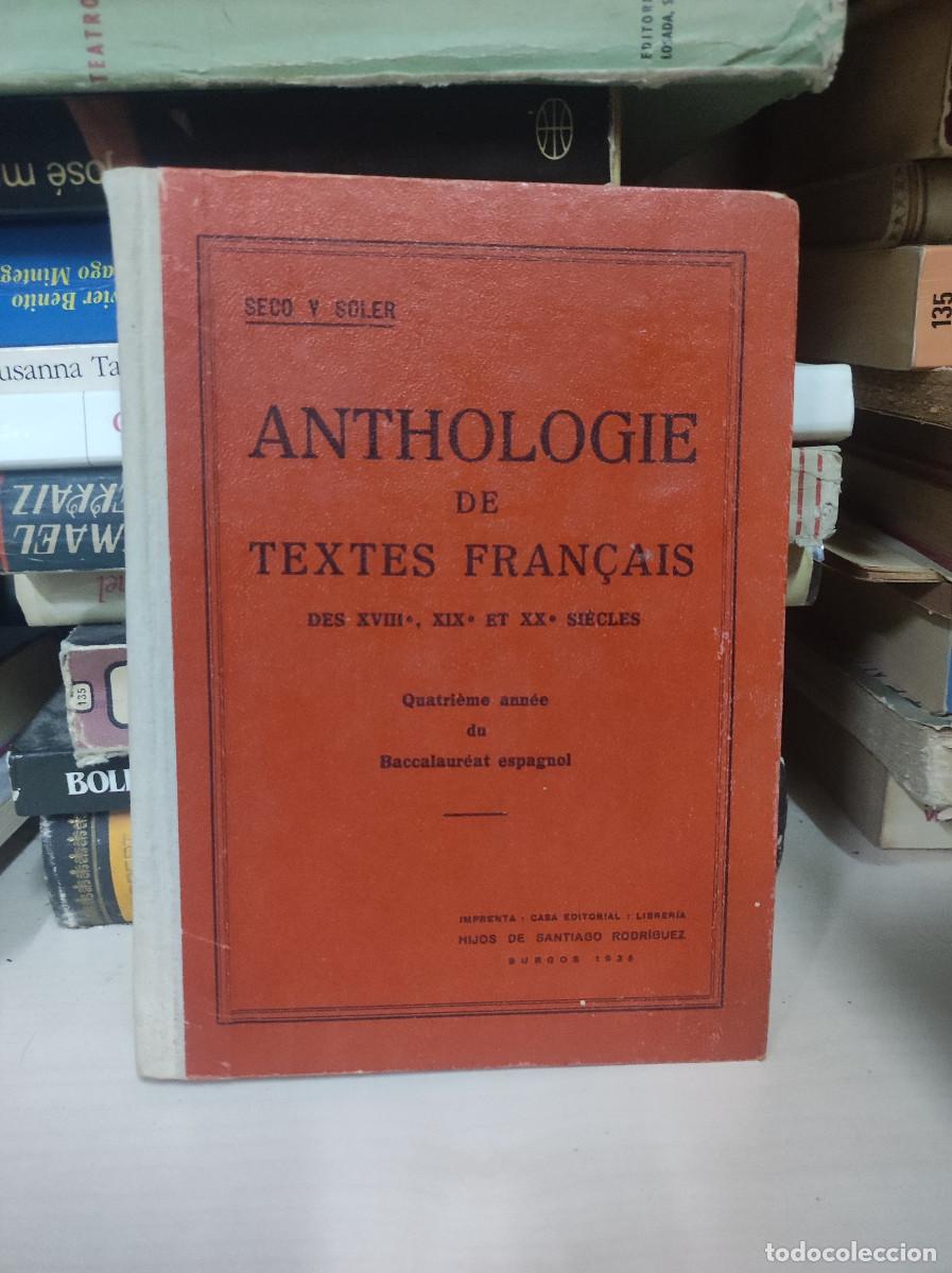 Libros: ANTHOLOGIE DE TEXTES FRANCAIS En frances - Foto 1