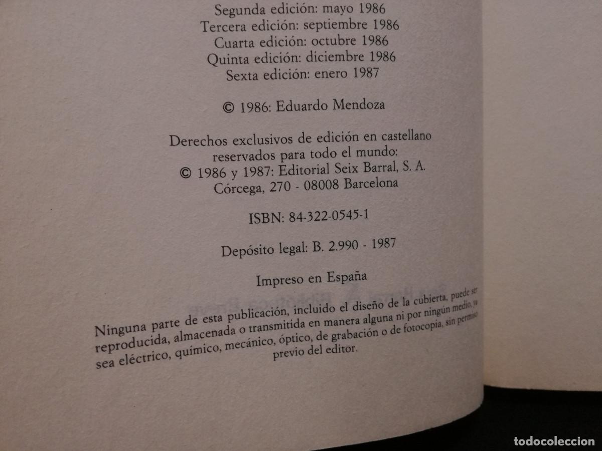 Libros: LIBRO - LA CIUDAD DE LOS PRODIGIOS - EDUARDO MENDOZA - Foto 3