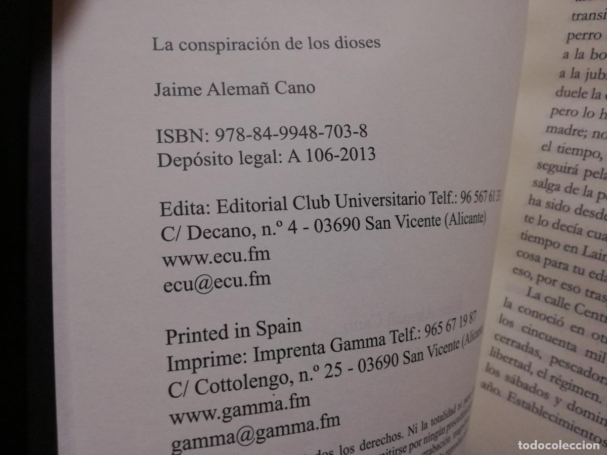 Libros: LIBRO - LA COSPIRACI&Oacute;N DE LOS DIOSES - JAIME ALEMAN CANO - ECU - Foto 2