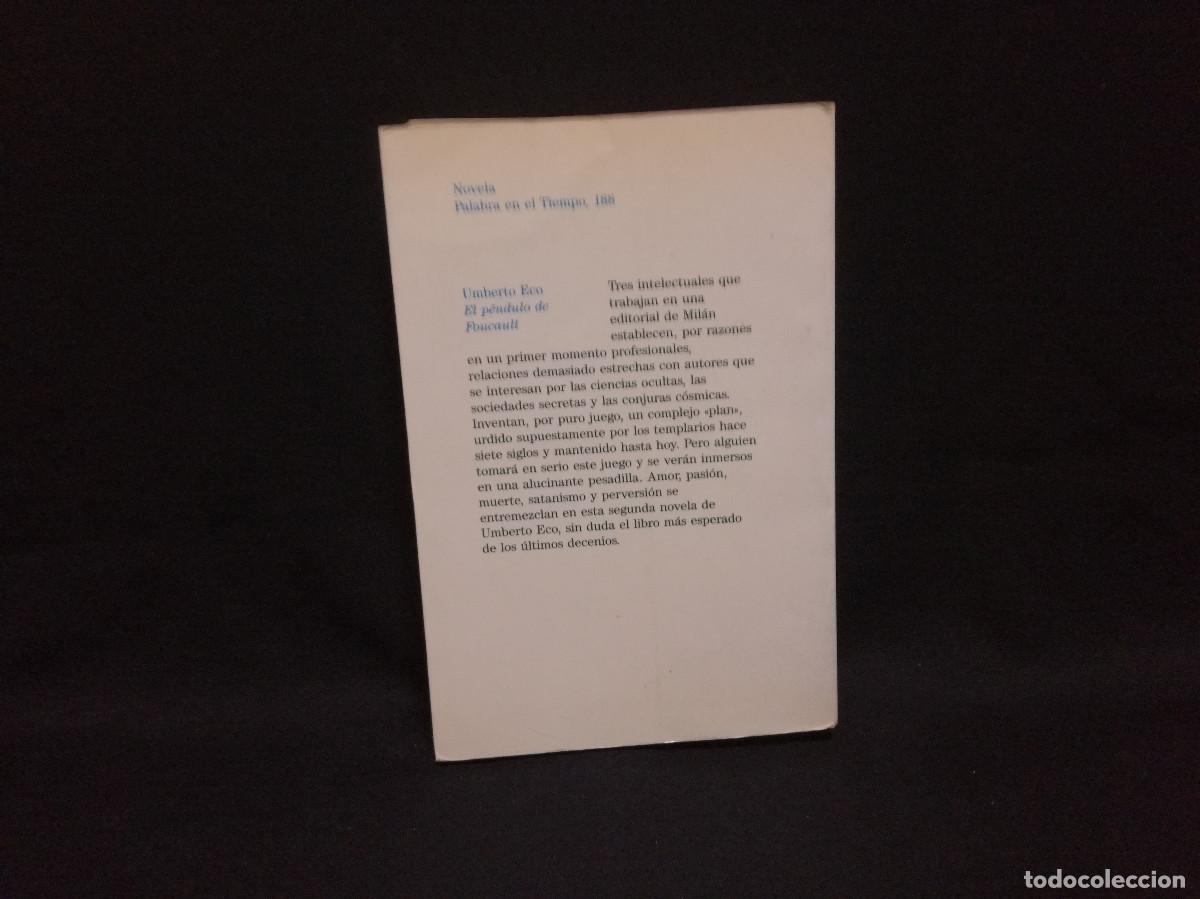 Libros: LIBRO - EL PENDULO DE FOUCAULT - UMBERTO ECO - BOMPIANI LUMEN - Foto 4