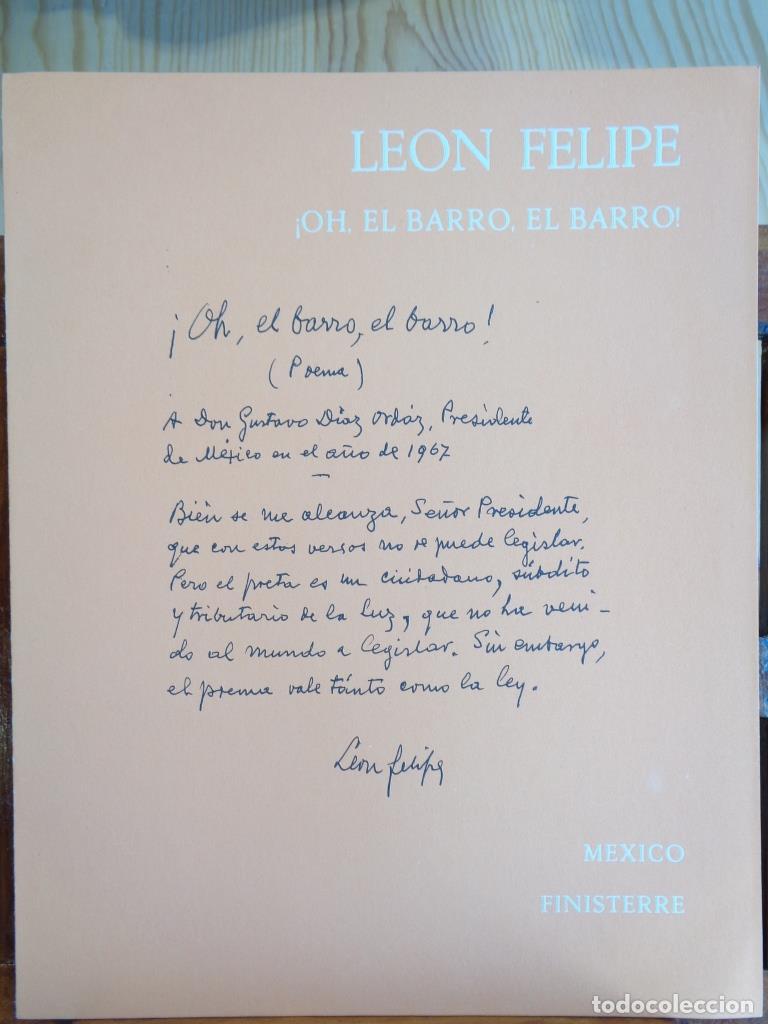 Libros: &iexcl;OH, EL BARRO, EL BARRO! - LE&Oacute;N FELIPE - Foto 1