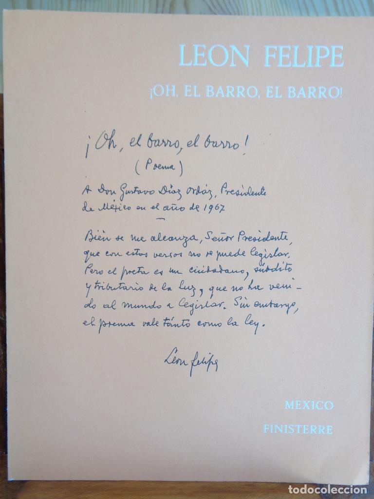 Libros: &iexcl;OH, EL BARRO, EL BARRO! - LE&Oacute;N FELIPE - Foto 1