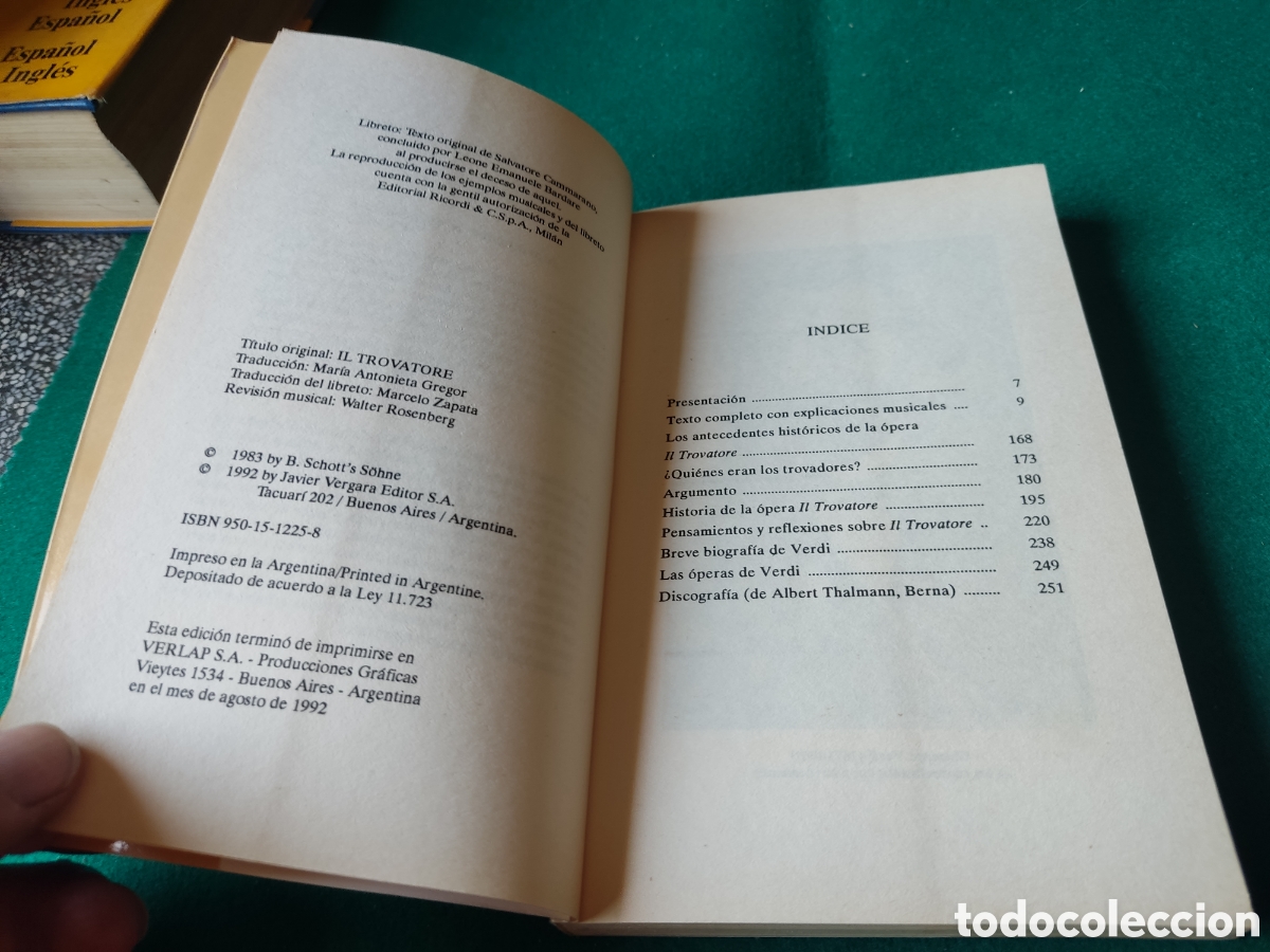 Libros: Libro el trovador de Giuseppe Verdi - Foto 2