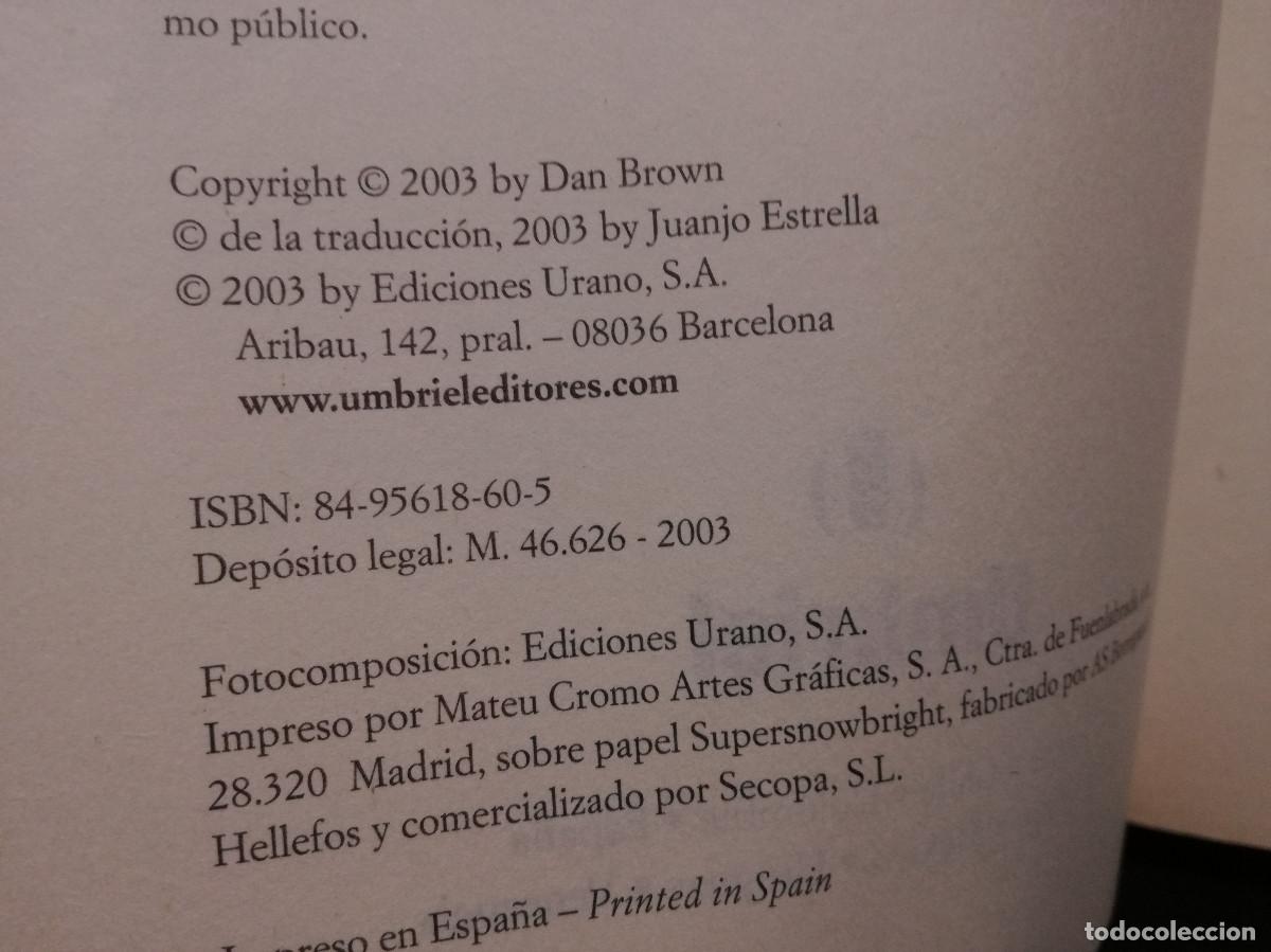 Libros: LIBRO - EL C&Oacute;DIGO DA VINCI - DAN BROWN - UMBRIEL - Foto 2