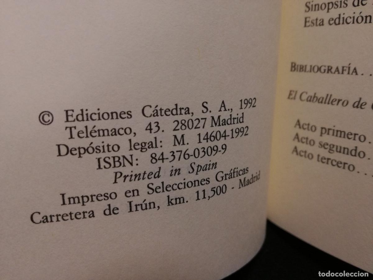 Libros: LIBRO - EL CABALLERO DE OLMEDO - LOPE DE VEGA - CATEDRA - Foto 2