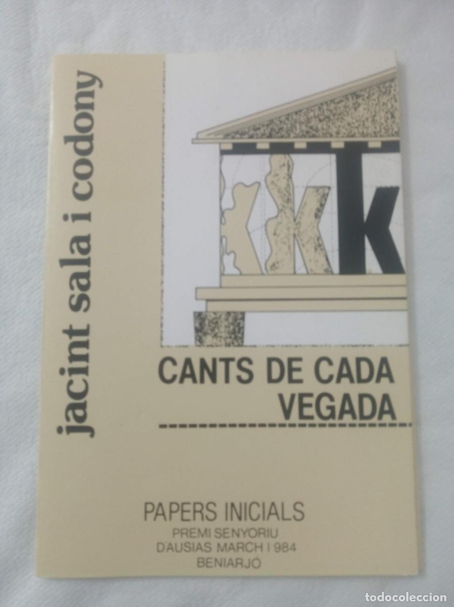 Libros: CANTS DE CADA VEGADA ( JACINT SALA I CODONY ) - Foto 1