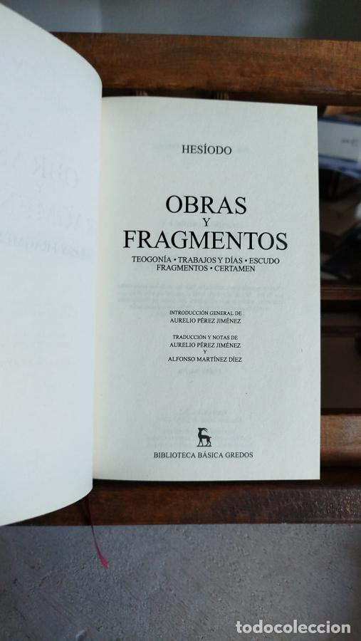 Libros: Obras y Fragmentos - Hes&iacute;odo - Foto 3