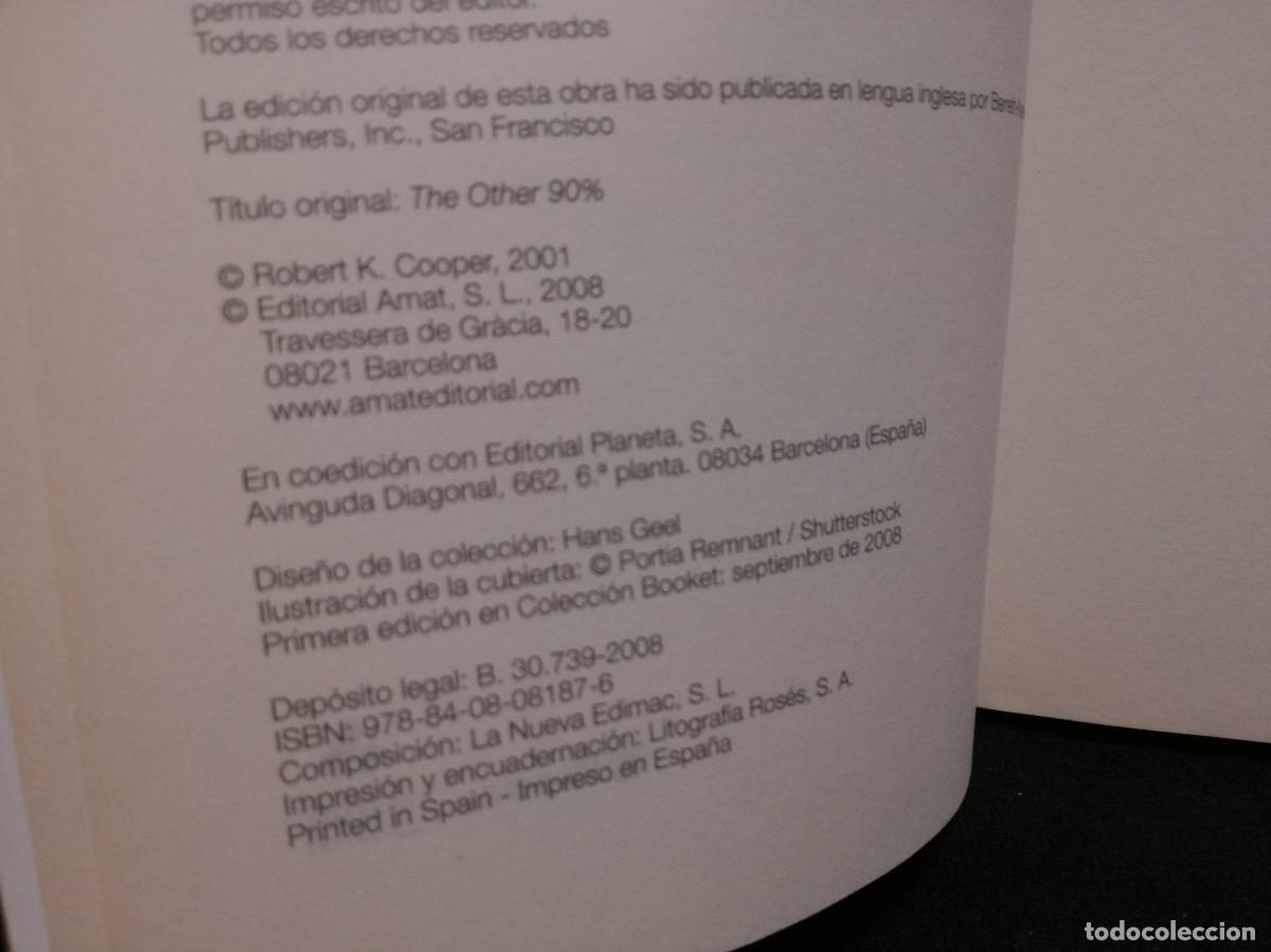 Libros: LIBRO - APRENDA A UTILIZAR EL OTRO 90% - ROBERT K. COOPER -BOOKET - Foto 2