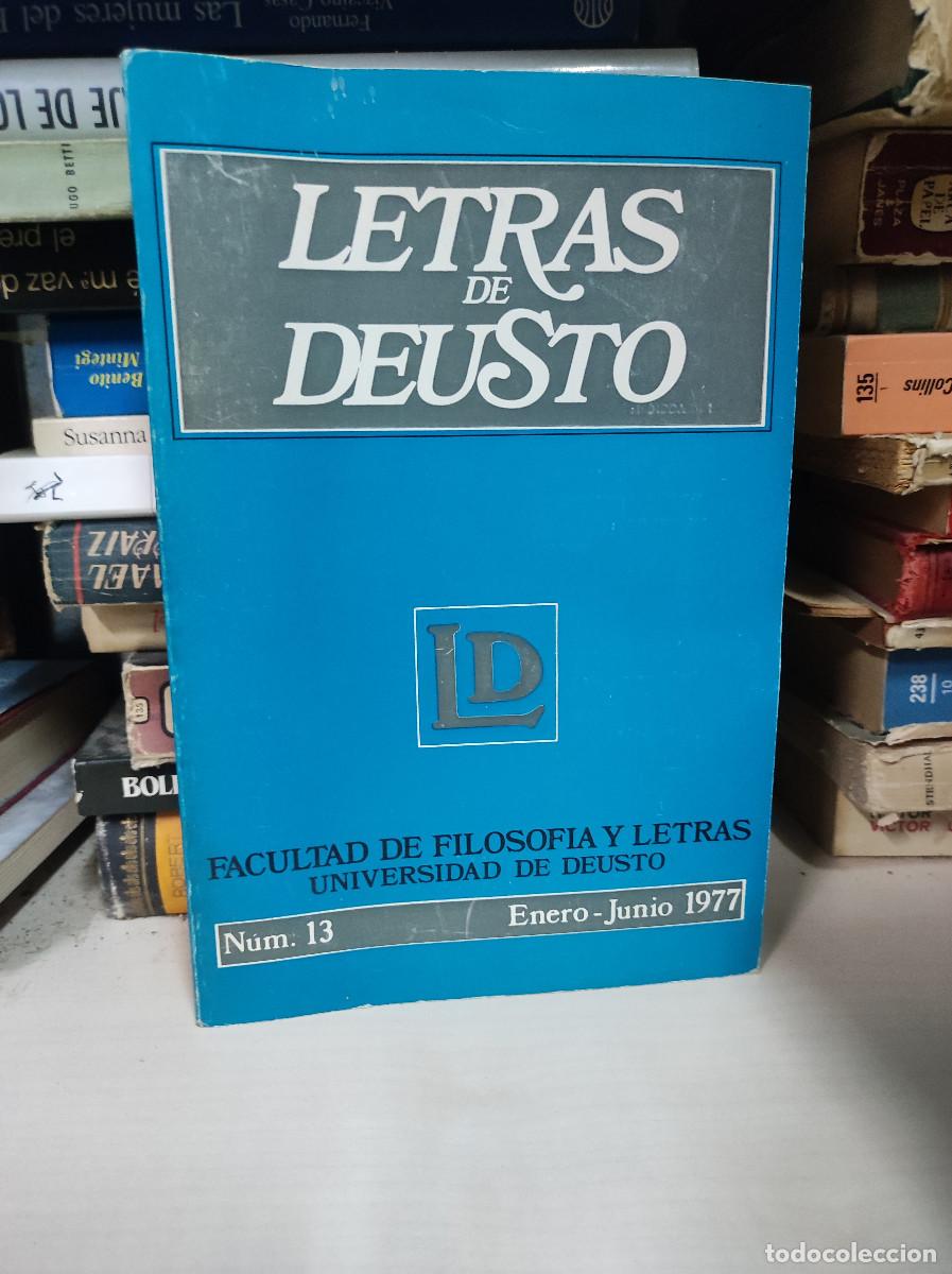 Libros: LETRAS DE DEUSTO N&ordm; 13 VOL 7 ENERO-JUNIO 1977 - Foto 1
