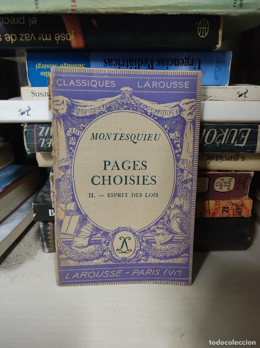 Libros: PAGES CHOISIES MONTESQUIEU II - Foto 1
