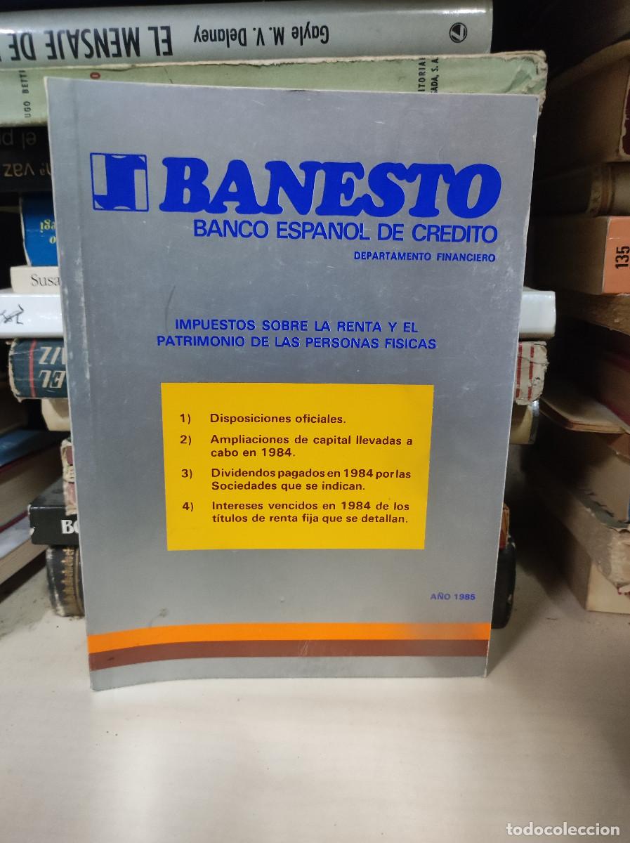 Livros em segunda m&atilde;o: BANESTO IMPUESTO SOBRE LA RENTA Y EL PATRIMONIO DE LAS PERSONAS FISICAS 1985