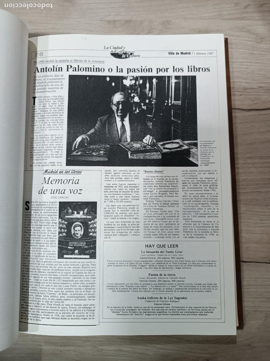 Libros: Villa de Madrid, revista madrile&ntilde;a - Foto 6