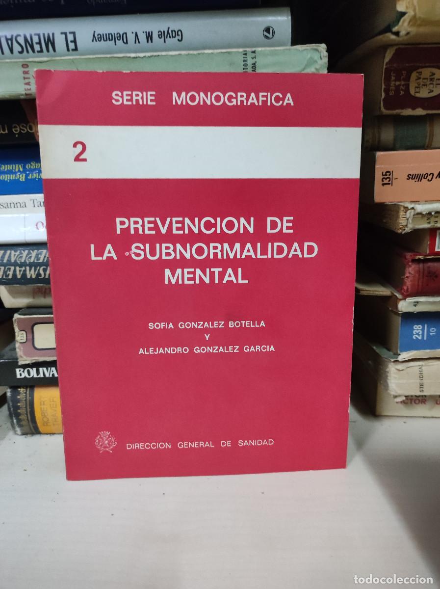 Libros: PREVENCI&Oacute;N DE LA SUBNORMALIDAD MENTAL. - GONZ&Aacute;LEZ BOTELLA Sofia. - Foto 1