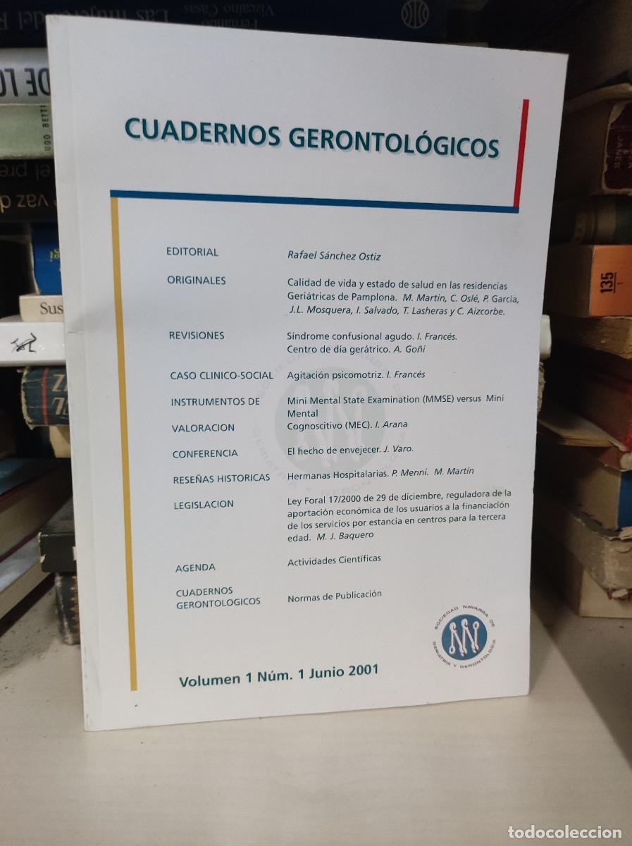 Libros: CUADERNOS GERONTOLOGICOS VOLUMEN 1 NUM 1 JUNIO 2001