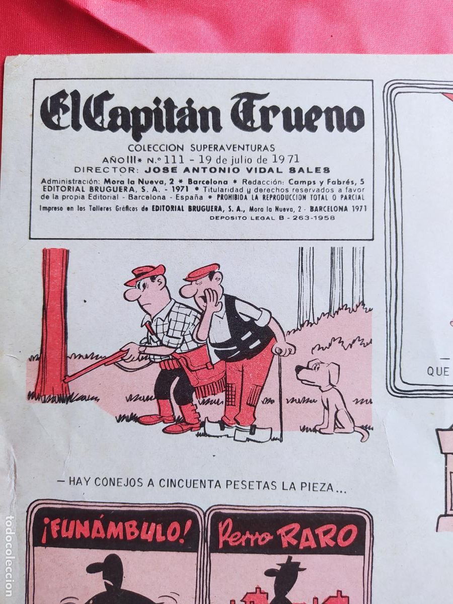 Libros: Car&aacute;tula comic Capit&aacute;n Trueno. N&ordm;111. 1971. CO.1608 - Foto 3