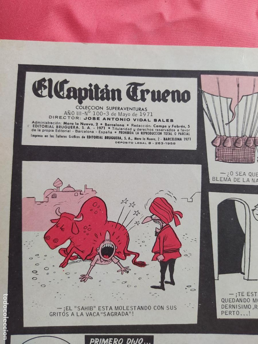 Libros: Car&aacute;tula comic Capit&aacute;n Trueno. N&ordm;100. 1971. CO.1601 - Foto 3