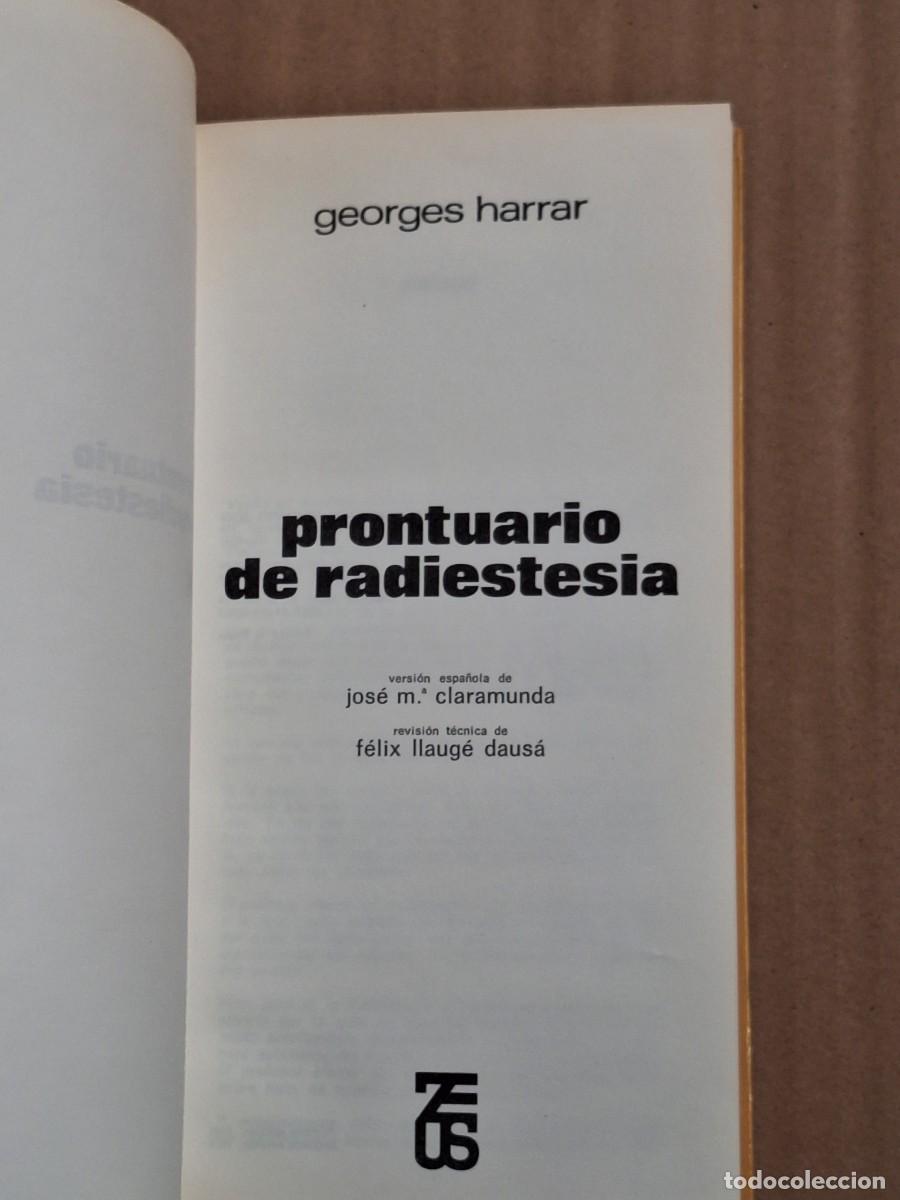 Libros: PRONTUARIO DE RADIESTESIA - GEORGES HARRAR - Foto 10