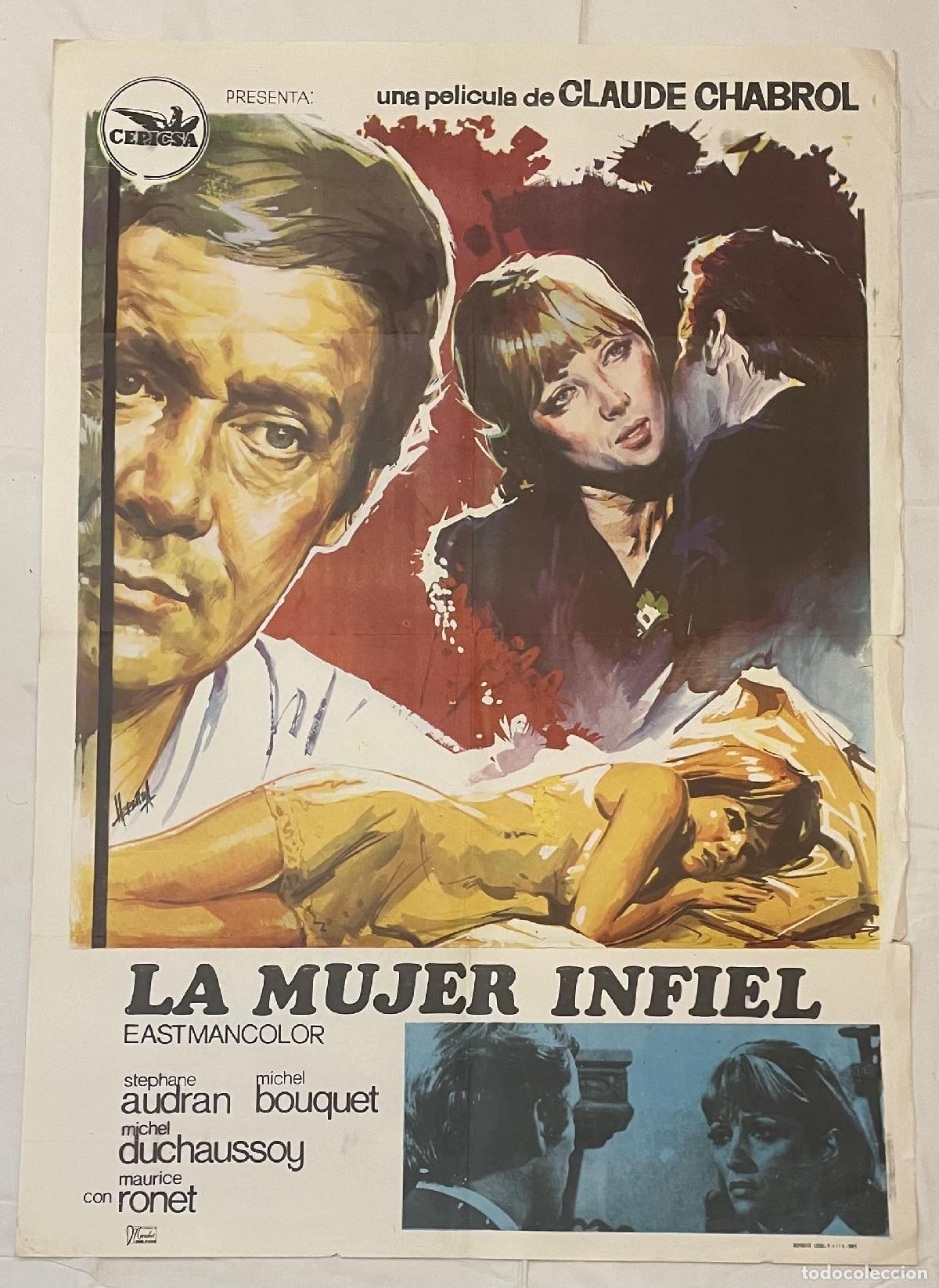 Libros: La Mujer Infiel. Cartel original de la pel&iacute;cula. - Foto 1