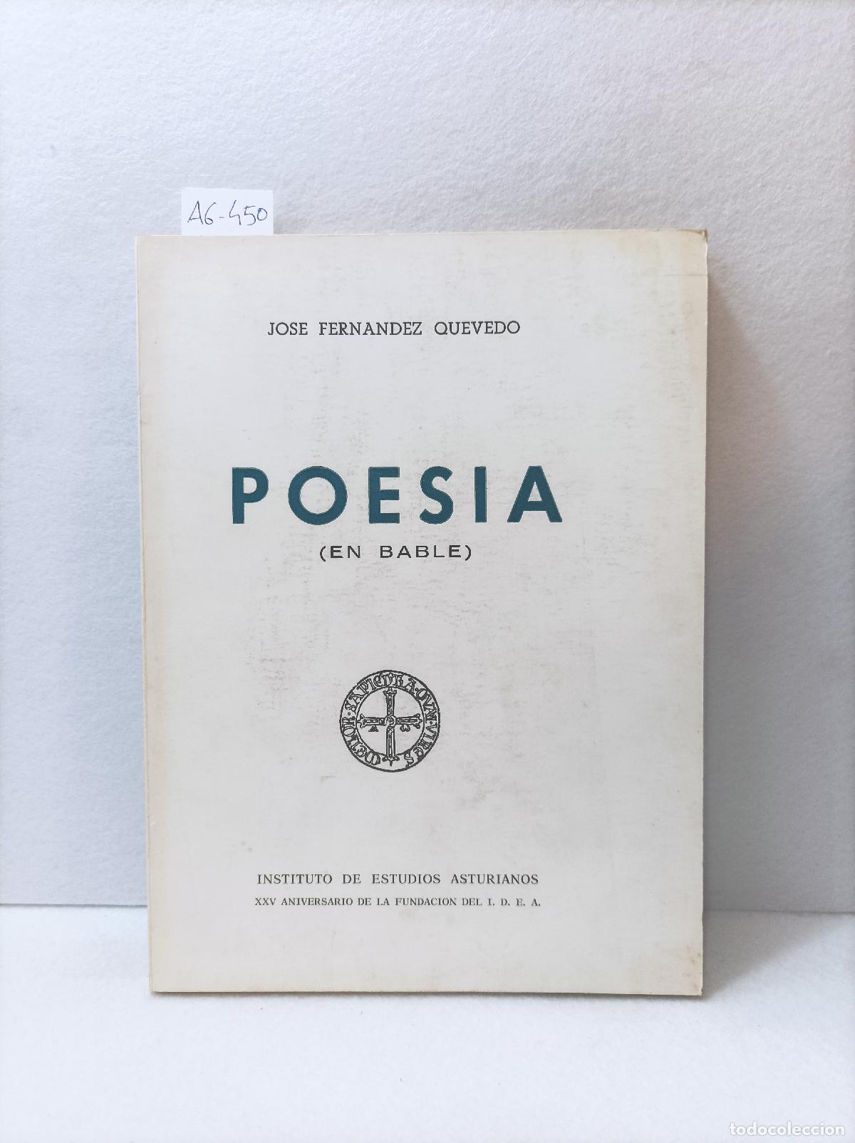 Libros: FERN&Aacute;NDEZ QUEVEDO, Jos&eacute;: - Poes&iacute;a (en bable). - Foto 1