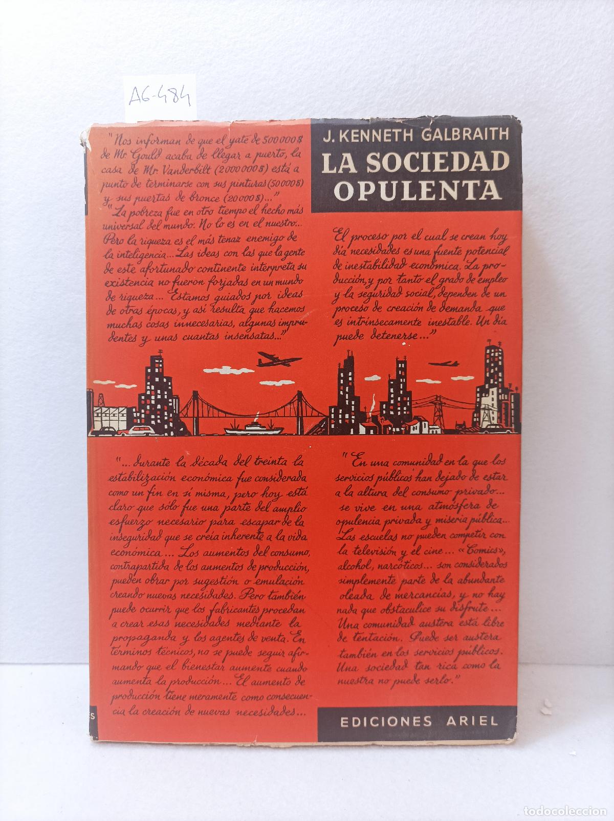 Libros: KENNETH GALBRAITH, J.: - La sociedad opulenta. - Foto 2