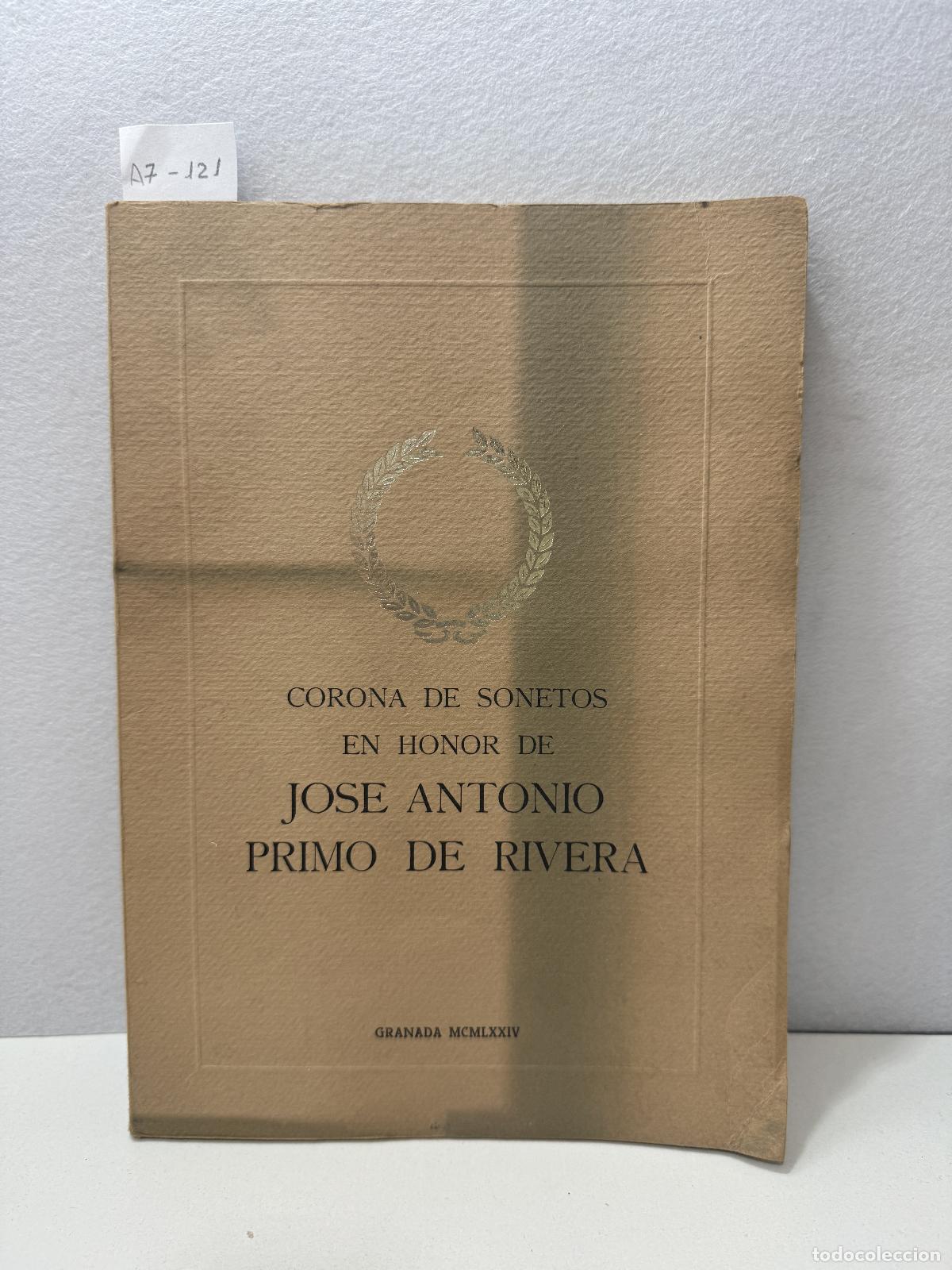 Libros: V.V. A.A.: - Corona de sometos en honor de Jos&eacute; A. Primo de Rivera. - Foto 1