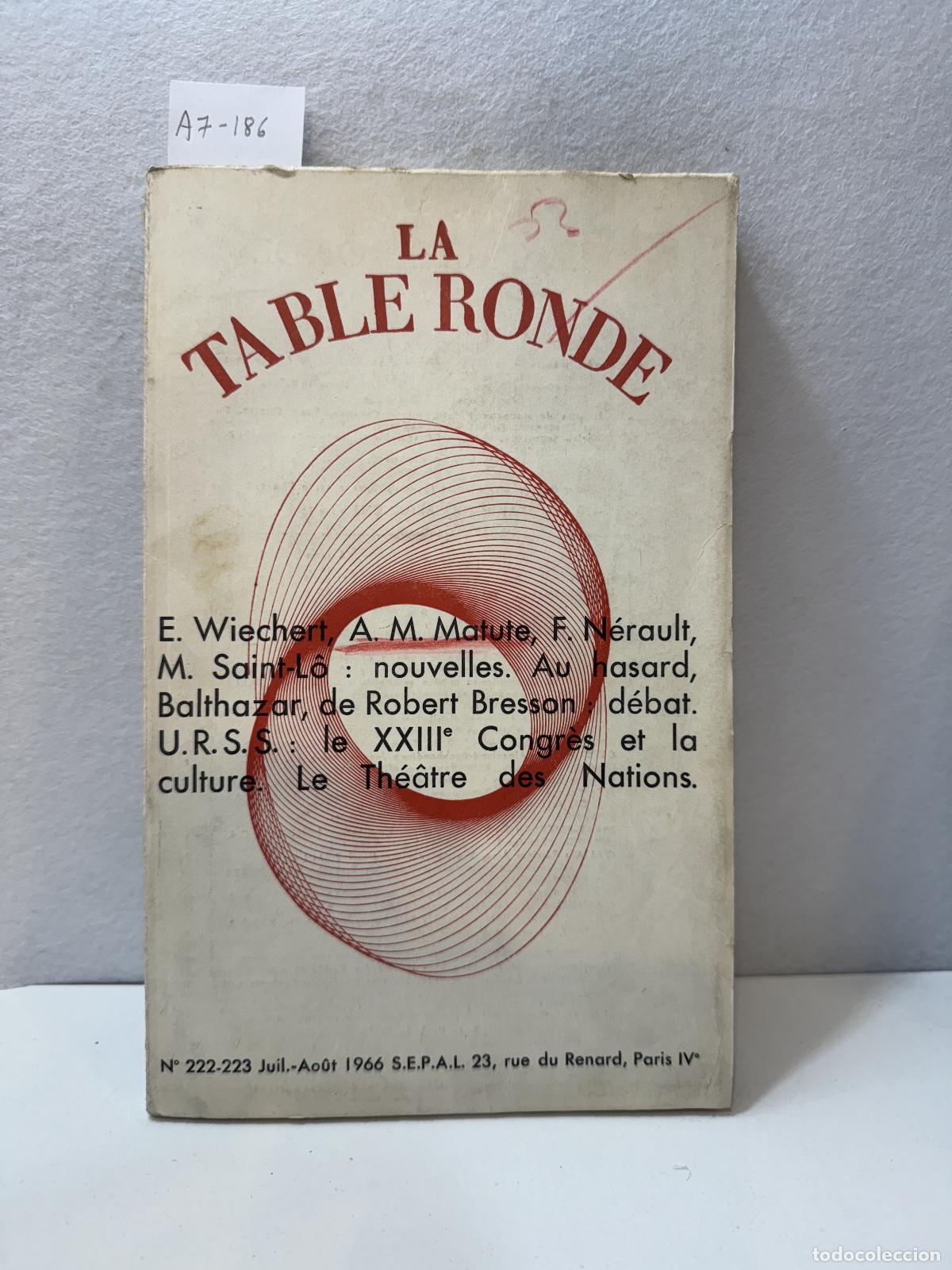 Libros: V.V. A.A.: - Revista La Table Ronde n&ordm; 222-223. - Foto 1
