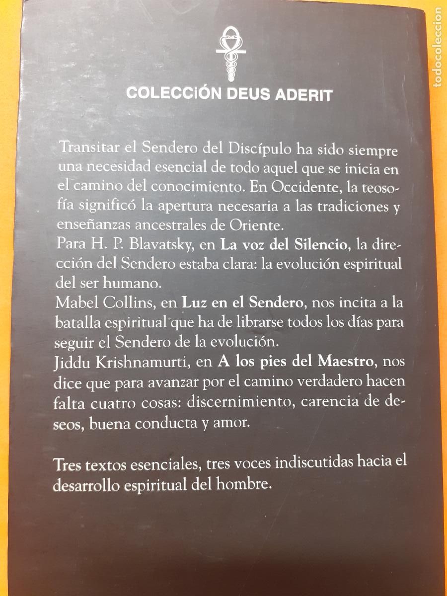 Libros: EL SENDERO DEL DISCIPULO � TEOSOFIA - BLAVATSKY y M. COLLINS y KRISHNAMURTI - Foto 2