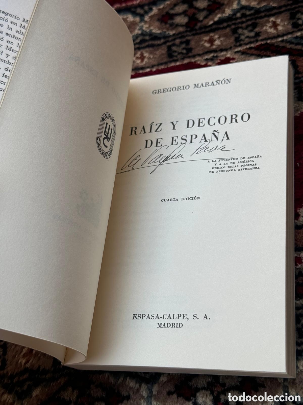 Libros: Ra&iacute;z y Decoro de Espa&ntilde;a Gregorio Mara&ntilde;&oacute;n - Foto 2