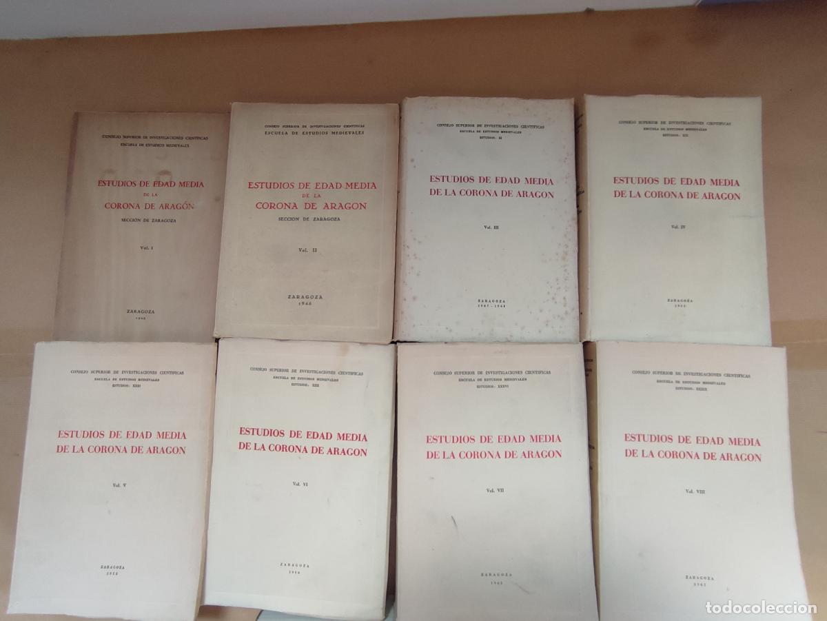 Libros: ESTUDIOS DE EDAD MEDIA DE LA CORONA DE ARAGON. 10 tomos
