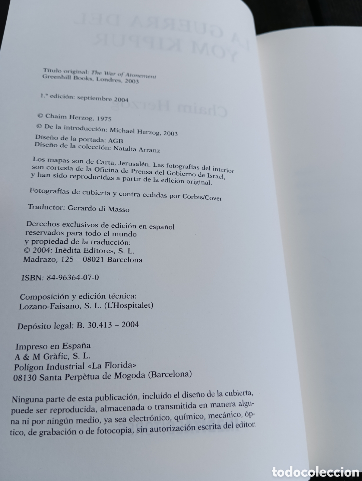 Libros: LIBRO LA GUERRA DEL YOM KIPPUR. CHAIM HERZOG. - Foto 2