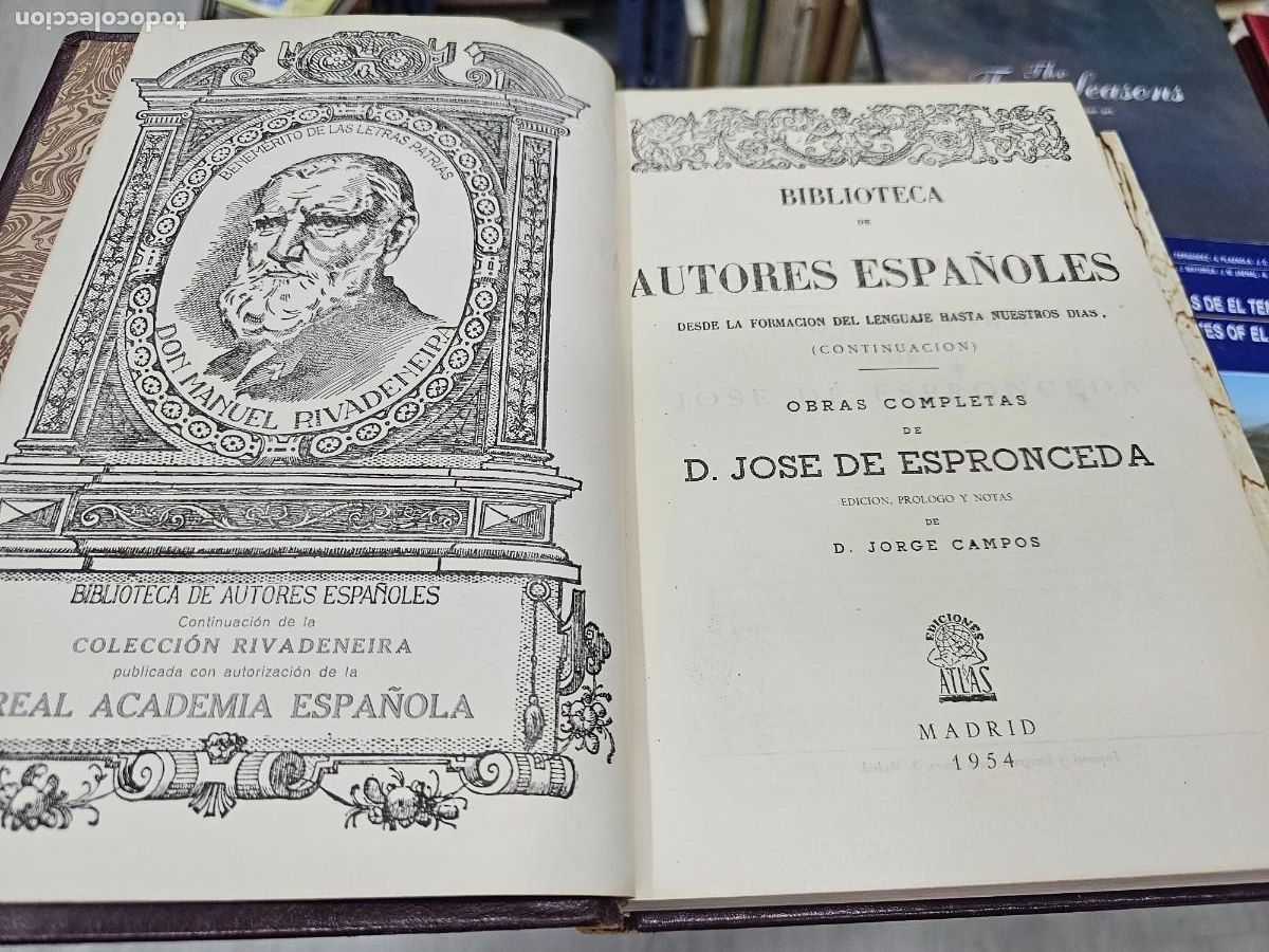 Libros: OBRAS COMPLETAS - Atlas - Jos&eacute; de Espronceda - Foto 3