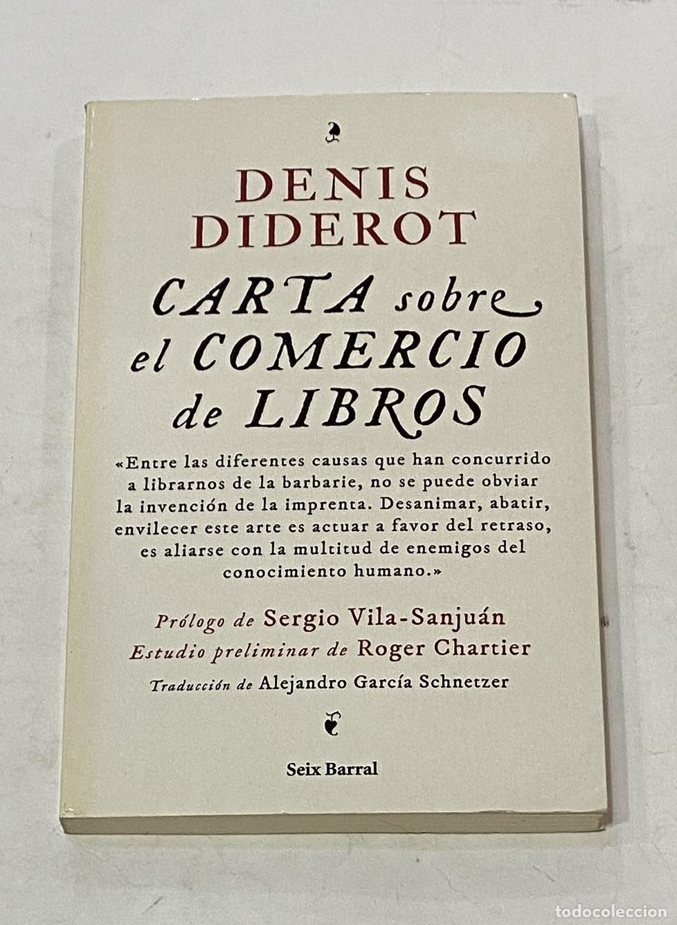 Libros: DIDEROT, Denis. - Carta sobre el comercio de libros. - Foto 1