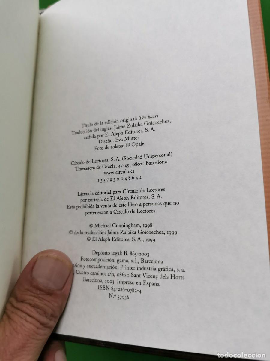 Libros: LAS HORAS / MICHAEL CUNNINGHAM / C&Iacute;RCULO DE LECTORES / SIN LEER - Foto 3