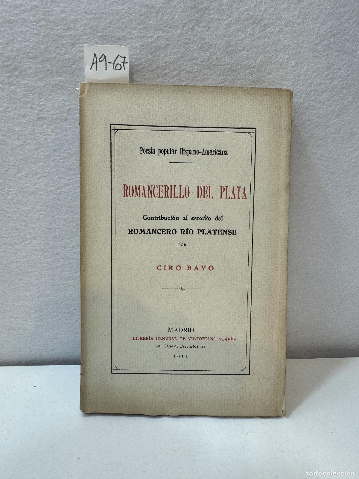 Libros: BAYO, Ciro: - Romancerillo del Plata, - Foto 1