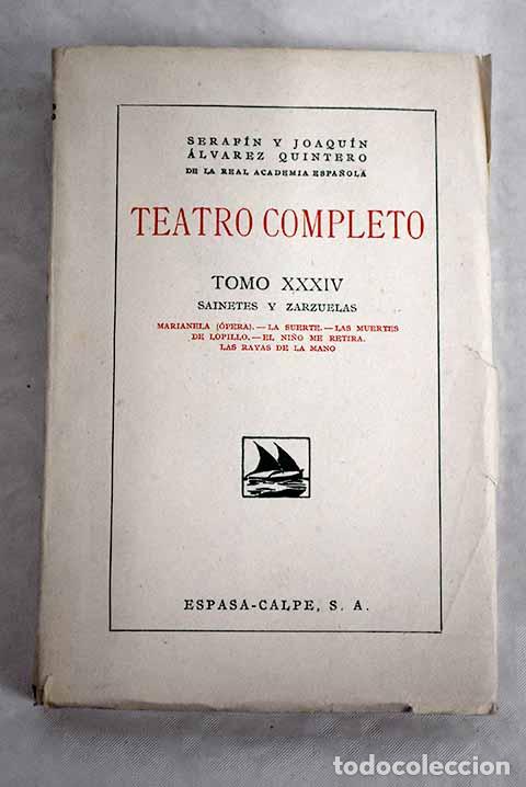 Libros: Teatro completo, tomo XXXIV - Foto 1
