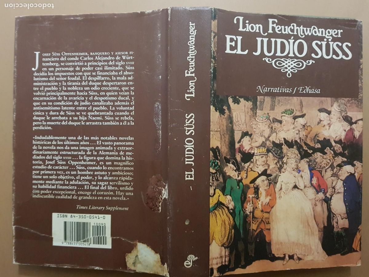 Libros: EL JUD&Iacute;O S&Uuml;SS - LION FEUCHTWANGER - ED. EDHASA - 1990 - Foto 2