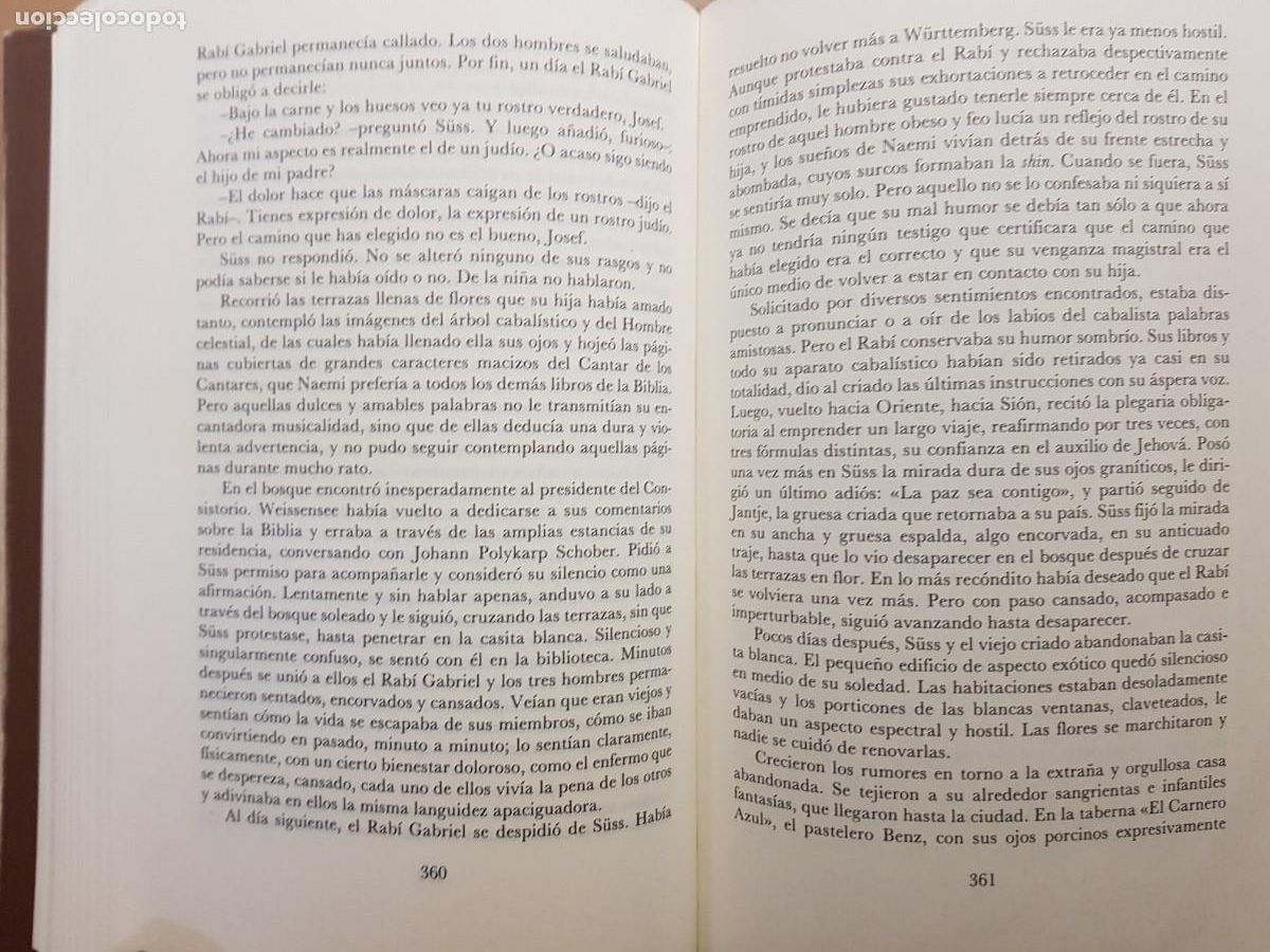 Libros: EL JUD&Iacute;O S&Uuml;SS - LION FEUCHTWANGER - ED. EDHASA - 1990 - Foto 13
