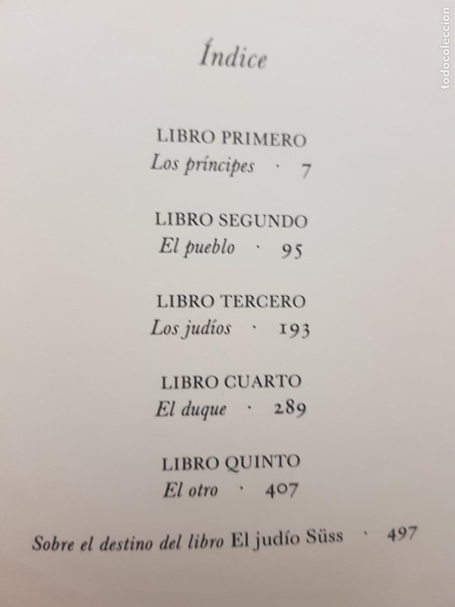 Libros: EL JUD&Iacute;O S&Uuml;SS - LION FEUCHTWANGER - ED. EDHASA - 1990 - Foto 19