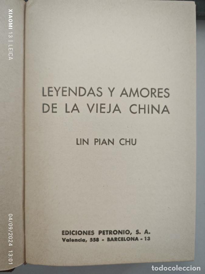 books: Leyendas y amores de la vieja China. - Lian-Pian Chu. TDK901