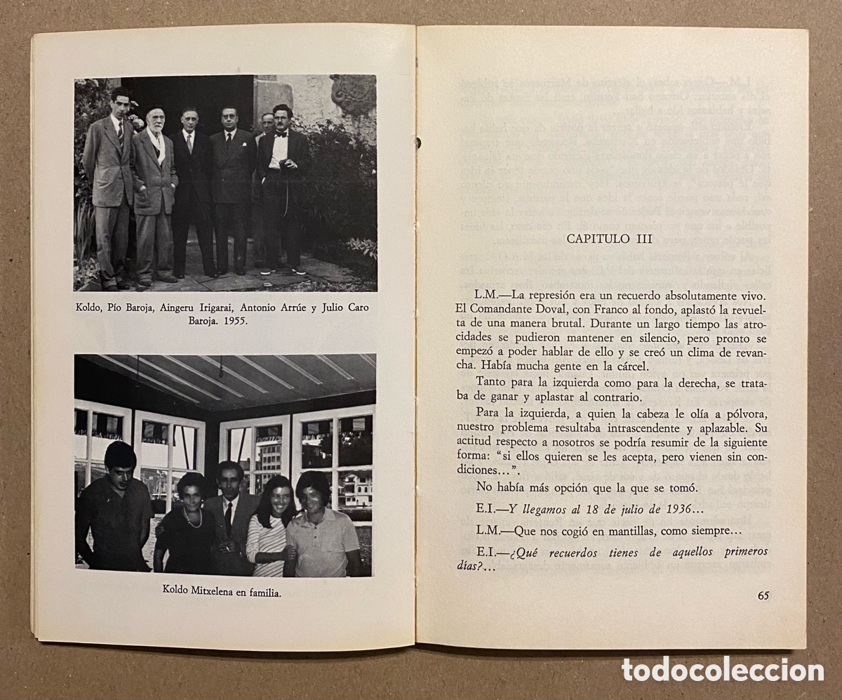 Libros: KOLDO MITXELENA. EUGENIO IBARZABAL. EDITA: EREIN 1977. - Foto 5